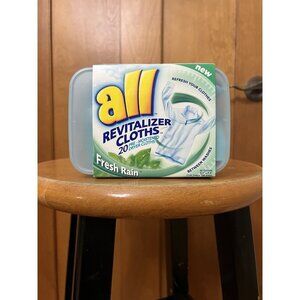 ALL Revitalizer Cloths 20 Pre-Moistened Dryer Cloths Fresh Rain Scent HTF NEW